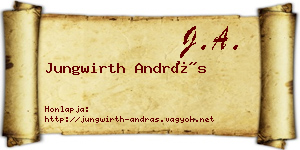 Jungwirth András névjegykártya